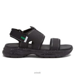 Casual Sandals |Avia Men Avi-Atlantic Sandals R4F4N77 Black/White Trim/Light Green