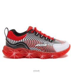 Light Up Sneakers |Avia Boys Avi-Ignite R4F4N87 White/Black/Red