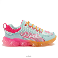 Light Up Sneakers |Avia Girls Avi-Ignite R4F4N103 Light Blue/Orange