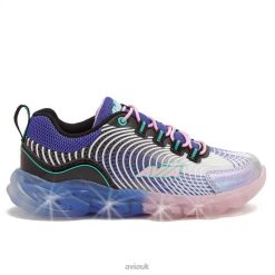 Light Up Sneakers |Avia Girls Avi-Ignite R4F4N104 White/Dark Purple