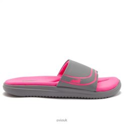 Slides |Avia Women Avi-Memory Foam Slides R4F4N45 Medium Grey/Dark Pink
