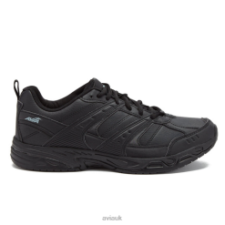 Slip Resistant |Avia Men Avi-Union II R4F4N50 Matte Black/Chrome Silver